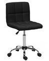 Silla de oficina de poliéster negro/plateado MARION_712424