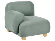 Modular Sofa 3 Seater AMLI with Ottoman Fabric Light Green_1070001