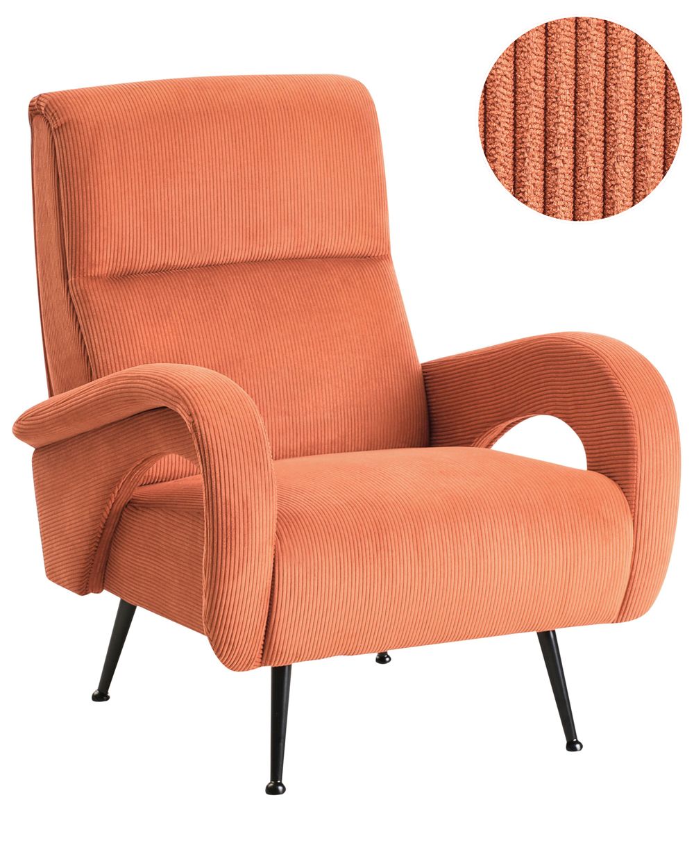 Armchair SVALOV Corduroy Orange
