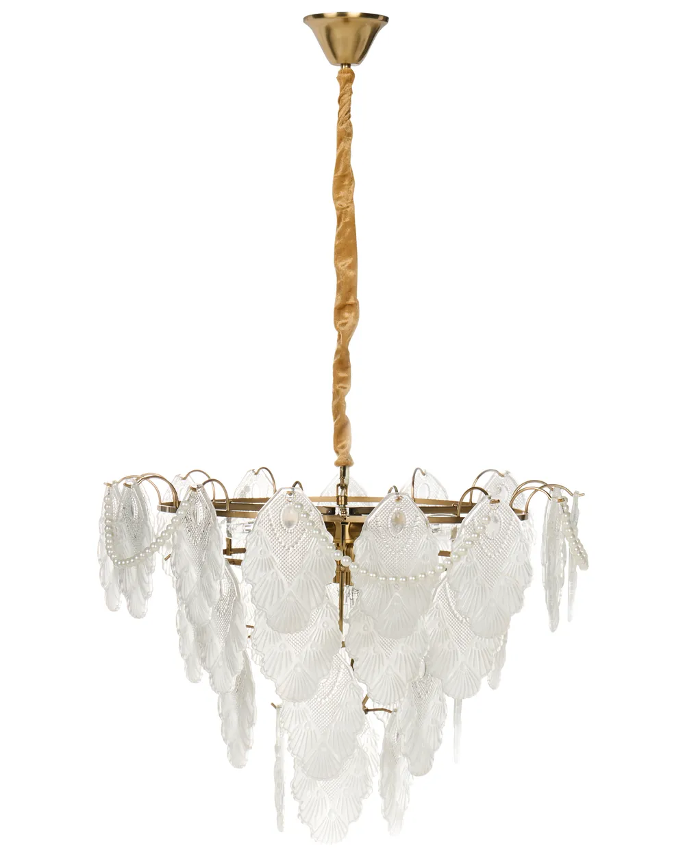 Chandelier ACARIGUA Glass Brass_1005920
