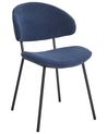 Set of 2 Fabric Dining Chairs Dark Blue KIANA_939000