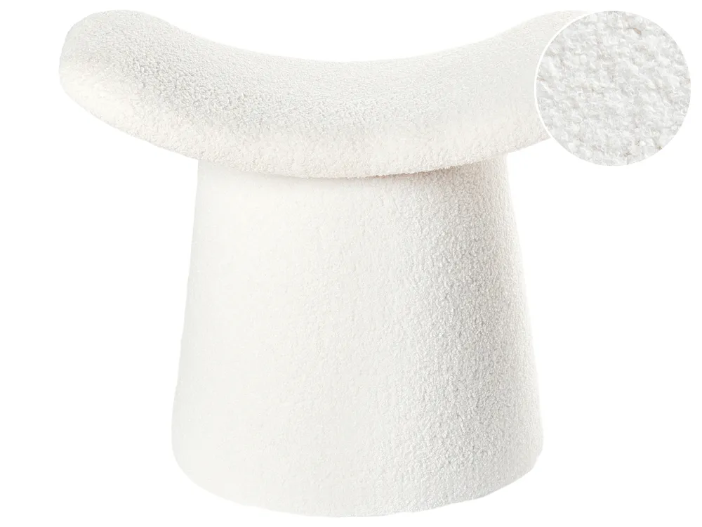 Pouf Tuftat RIDDLE Boucle Alb-murdar