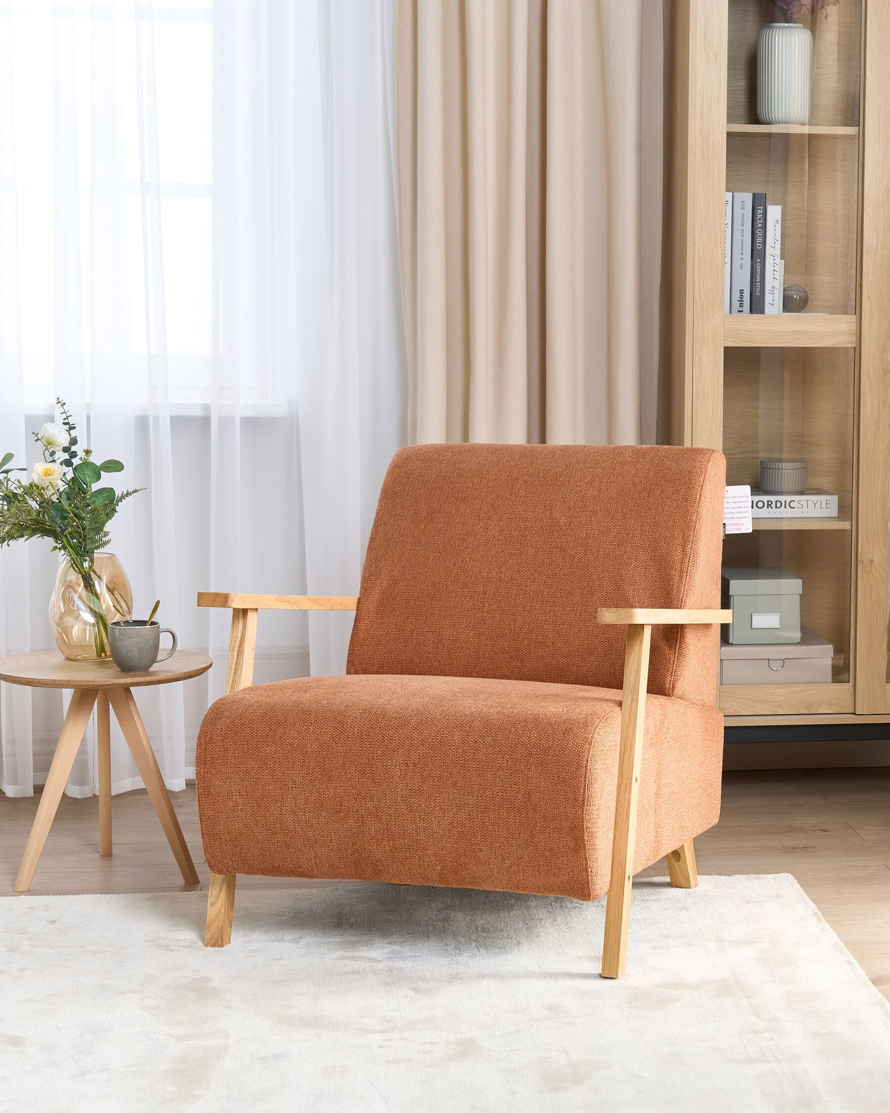 Fabric Armchair Orange LESJA_913316