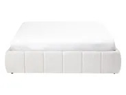 Bett mit Stauraum ohne Kopfteil GENAS Bouclé Cremeweiß 140 x 200 cm_1070369