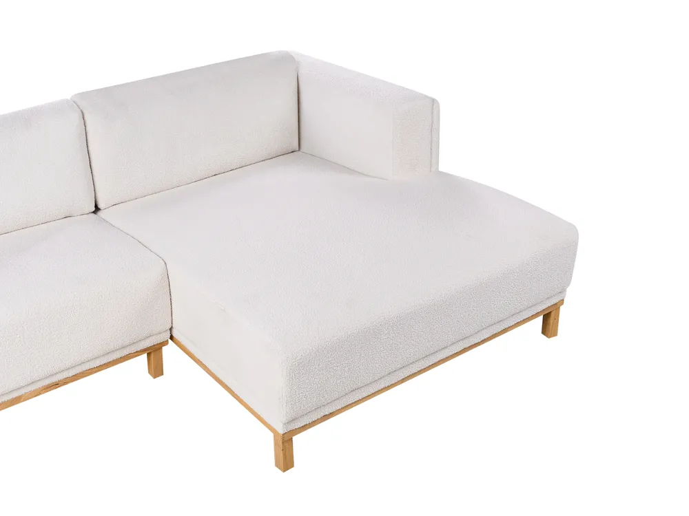 Corner Sofa 5 Seater VENG Fabric Off-White Left Hand_1009989
