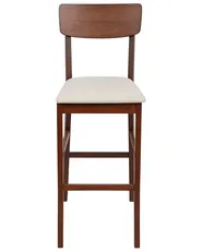 Set of 2 Bar Chairs AMBLER Dark Brown/ Beige_926583