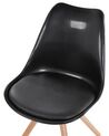 Set di 2 sedie in plastica nera e legno naturale DAKOTA_804228