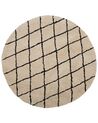 Teppe rundt 140 cm beige/svart MIDYAT _761647