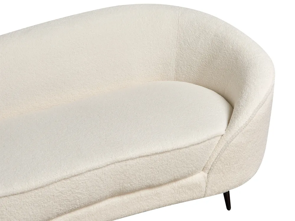 Sofa 2 Seater SAVAR Boucle White_931112