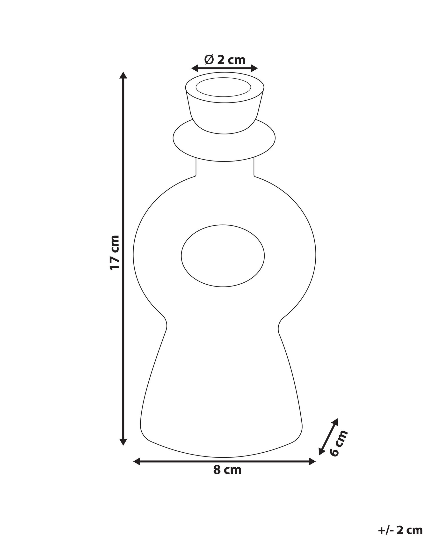 Świecznik SPARTA 17 cm Ceramika Złamana biel_846247