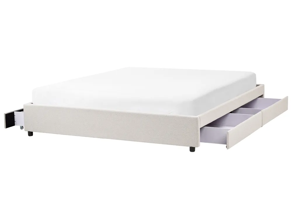 Metalen bed 90 x 200 cm met opberghoofdeinde - industriële stijl - zwart
