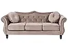 Sofa dla 3 osób SKIEN Welur Beżowoszary