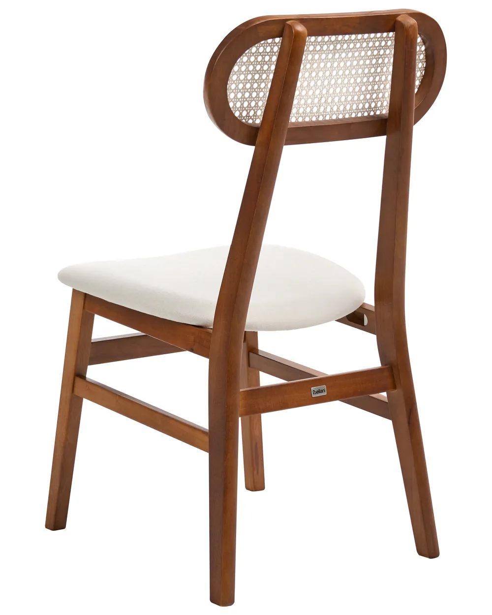 Set of 2 Dining Chairs FALLON Wood Brown/ Light Beige_1064942