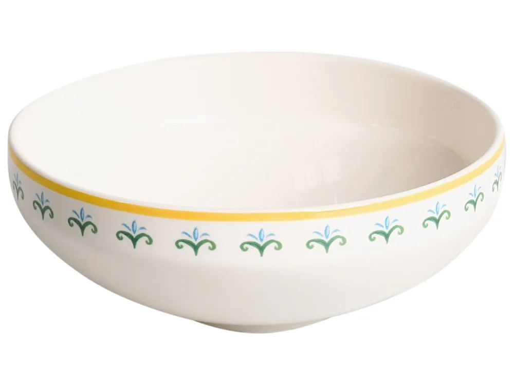 Zastawa stołowa 24-częściowa TARRAGON Porcelana Biały/ zielony_1069203