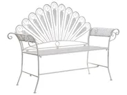 Zestaw mebli balkonowych z ławką PAVIA Metal Złamana biel_1046363