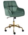 Desk Chair PALMDALE Velvet Dark Green