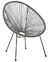 Garden Chair ACAPULCO II PE Rattan Dark Grey