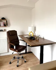 Manual Adjustable Standing Desk DESTINES 160 cm 72 cm Brown/ Black_1048096