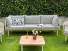 Gartensofa Aluminium weiß 3-Sitzer Auflagen grau SENISE_928059