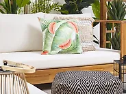 Lot de 2 coussins d'extérieur LOVOLETO Motif de plante 45 x 45 cm Vert clair_1177849