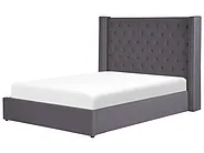 Letto contenitore LUBBON Velluto Grigio 140 x 200 cm_833516