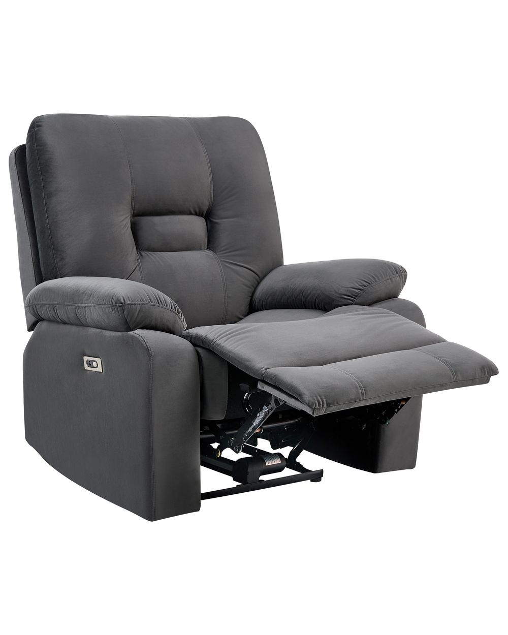 Electric Recliner Chair BERGEN  Velvet Dark Grey
