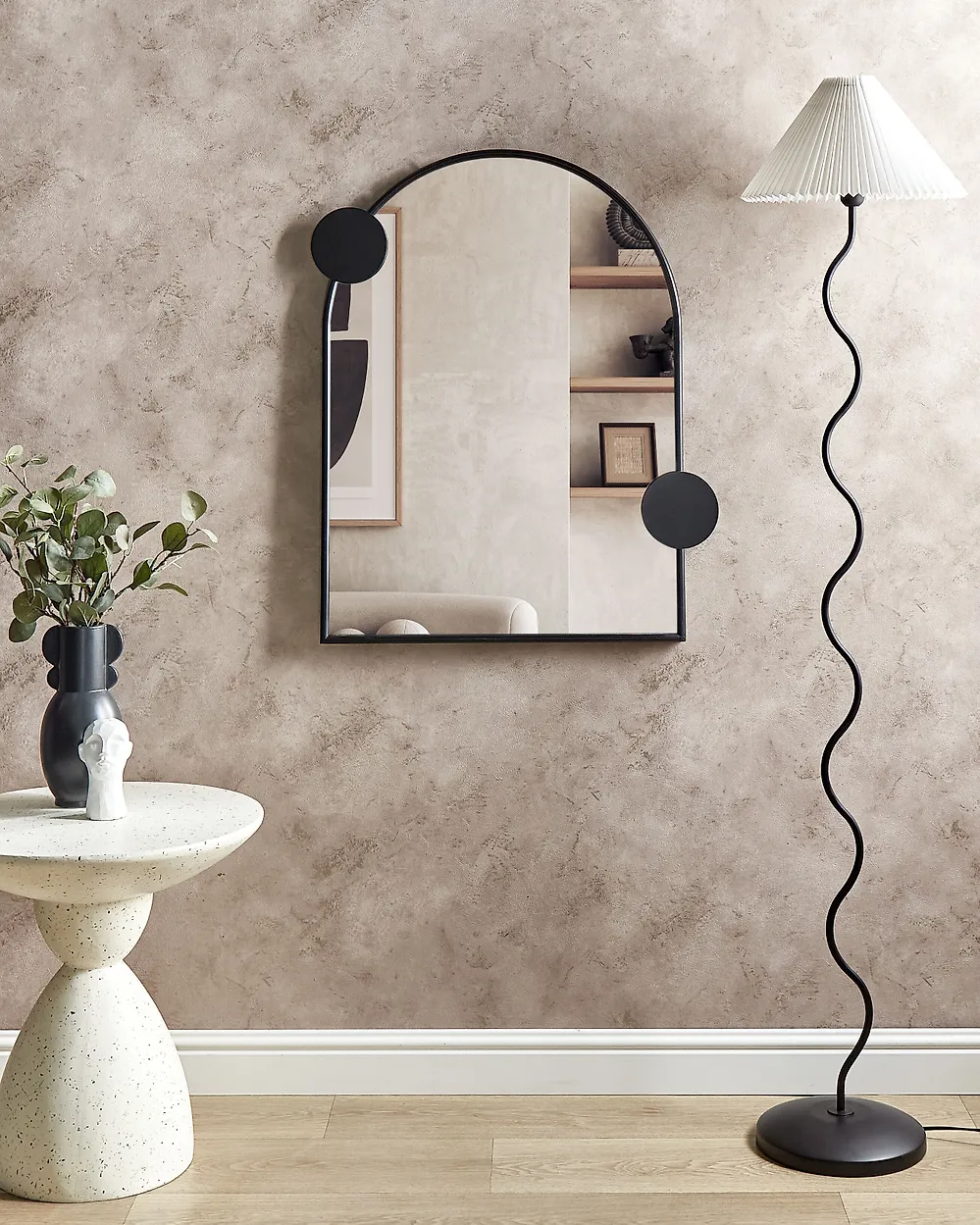 Miroir AULON 69 cm 80 cm Métal Noir_1178790