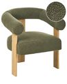Fotel ILBRO Boucle Zielony/ jasny brąz