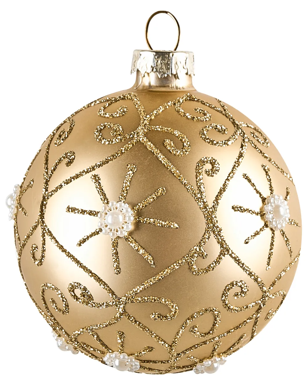 Set of 35 Baubles ICEDROP Glass Blue/ Gold_1062022