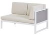 Left Hand 6 Seater Garden Sofa Set Off-White CASTELLA_932031