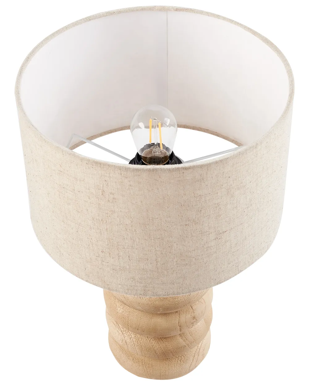 Table Lamp BETWA Mango Wood Light Brown_985938