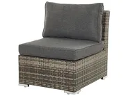Set da giardino con tavolo 6 posti CORTE Modulare Rattan sintetico (PE) Marrone scuro_776451