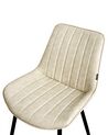 Lot de 2 chaises de salle à manger en cuir PU beige clair DUBROVNIK_928993