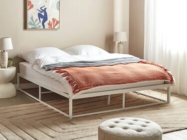 Metal EU King Size Bed White VIRY