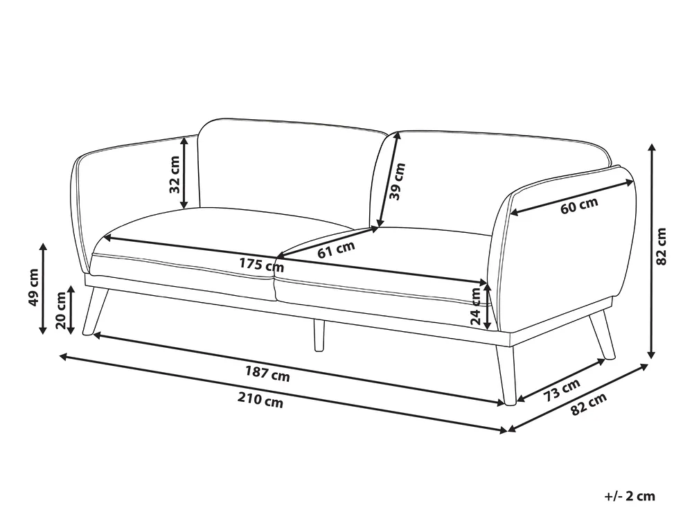 Sofa 3 Seater LJUNG Boucle White_1077590