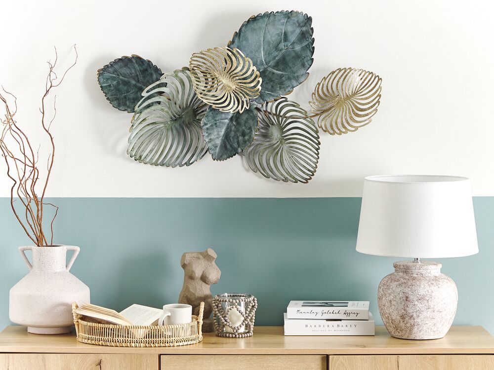 Wanddecoratie Blad MAGNESIUM Metaal 55 cm Goud