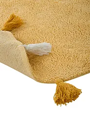 Kids Rug KODINHI  Yellow ø 120 cm Cotton_1155165
