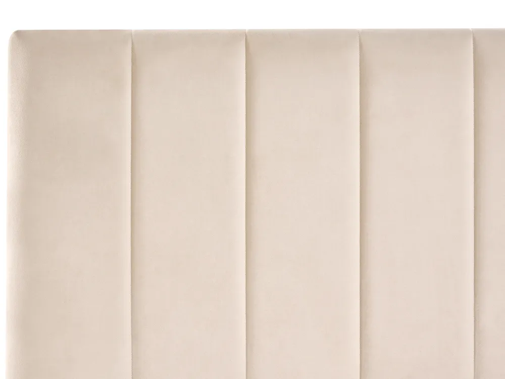 Bed with Storage Drawers LONZAC Velvet Beige 140 x 200 cm (EU Double)_1014633