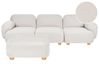 Canapé modulable 3 places AMLI avec ottoman Bouclé Blanc cassé