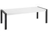 Fehér És Fekete  Rozsdamentes Acél Étkezőasztal 220 x 90 cm ARCTIC I_520385