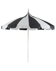 Ombrellone da esterno 245 cm MINOA Nero/Bianco_932177