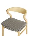 Set of 2 Dining Chairs Houndstooth Light Wood MAROA_934309