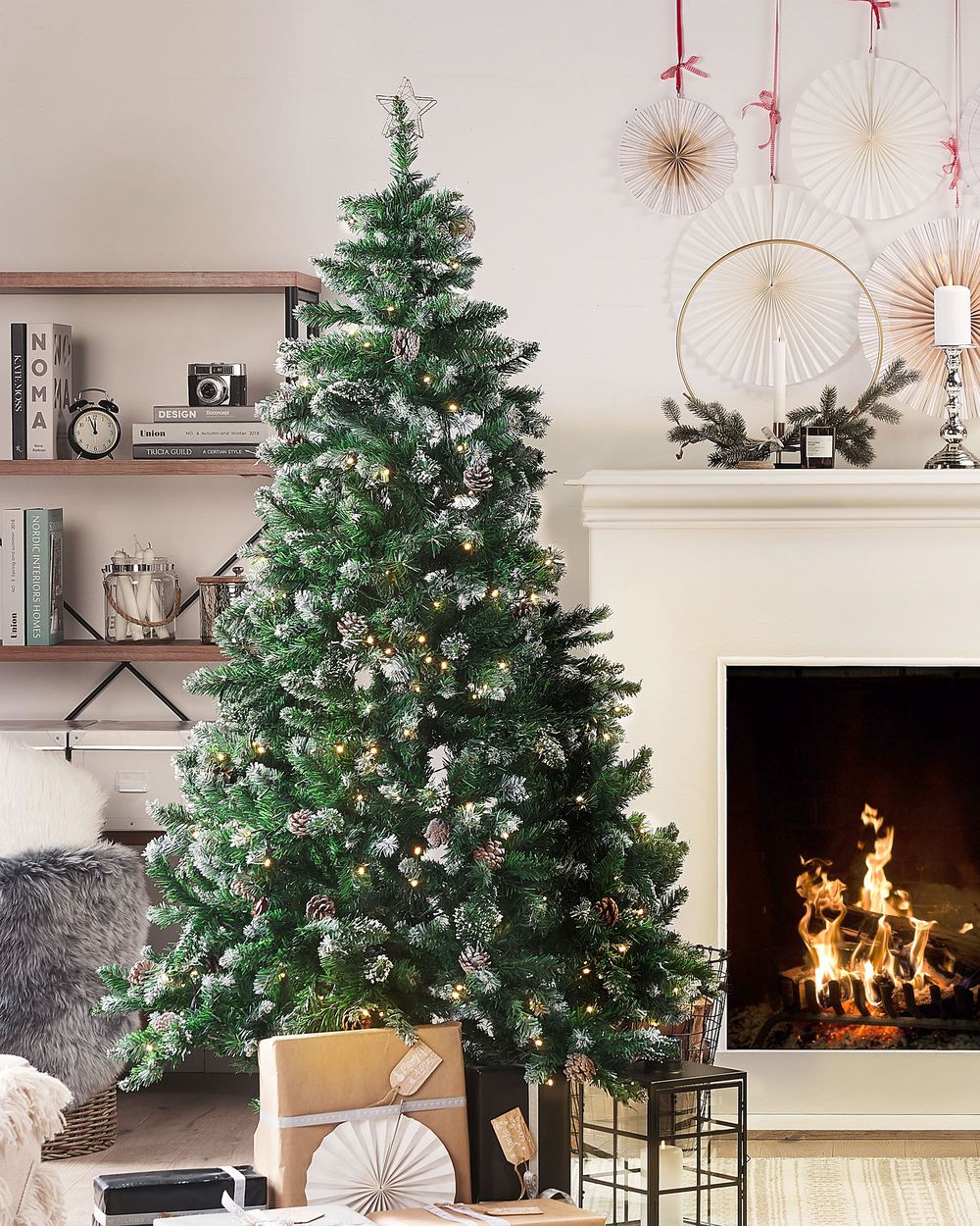Kunstkerstboom LED PALOMAR 180 cm Donkergroen