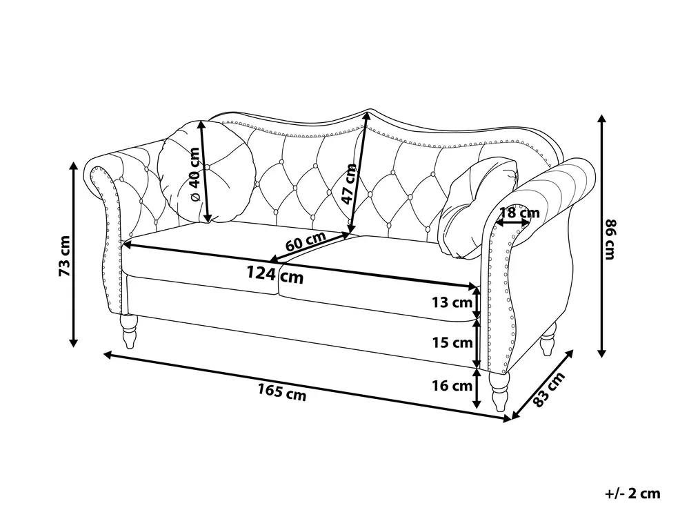 Sofa 2 Seater SKIEN II Velvet Navy Blue_1161563