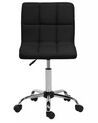 Silla de oficina de poliéster negro/plateado MARION_712431