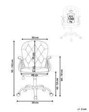 Sedia da scrivania PRINCESS Velluto Tortora_1069638