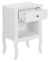 1 Drawer Bedside Table White LANE_800407