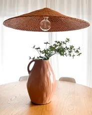 Wazon dekoracyjny KULIM 40 cm Ceramika Ciemnobeżowy_953874