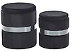 Set of 2 Storage Pouffes DORIS Velvet Black