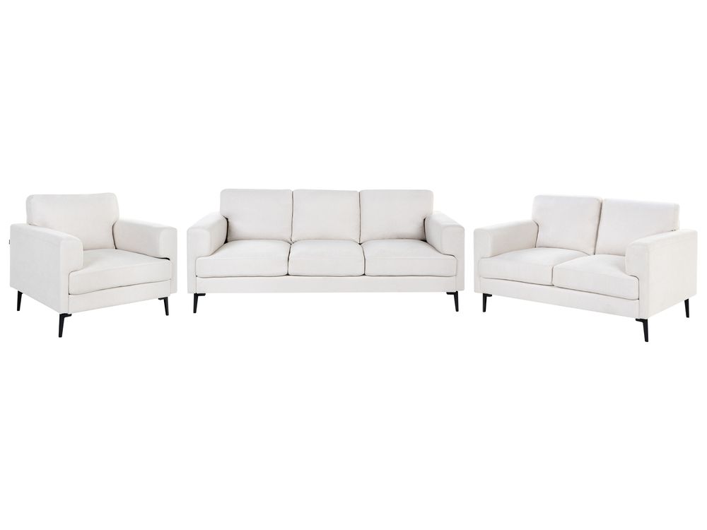 Set da salotto 6 posti LOUSTO Tessuto Beige chiaro